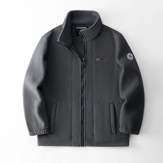 Men's Full Zip Bomber Jacket with Stand Collar – Long Sleeve Two Pocket Outerwear