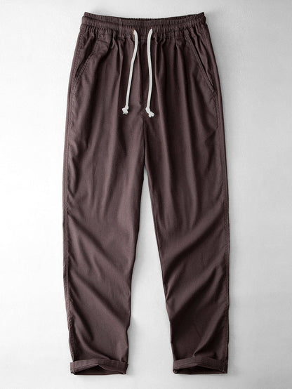 Men's Short Sleeve Textured Shirt with Drawstring Pants Set