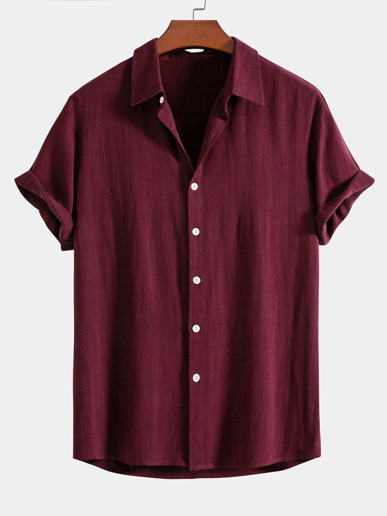 Men's Button Front Shirt and Drawstring Pants Two Piece Set