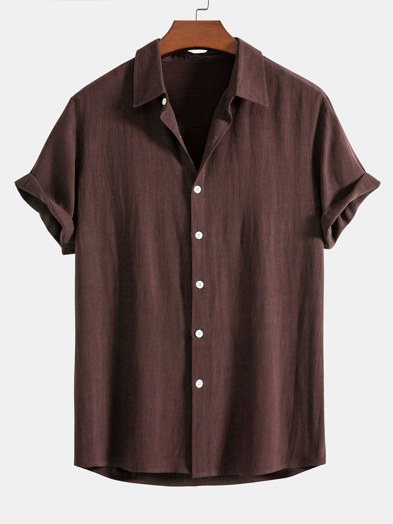 Men's Button Front Shirt and Drawstring Pants Two Piece Set