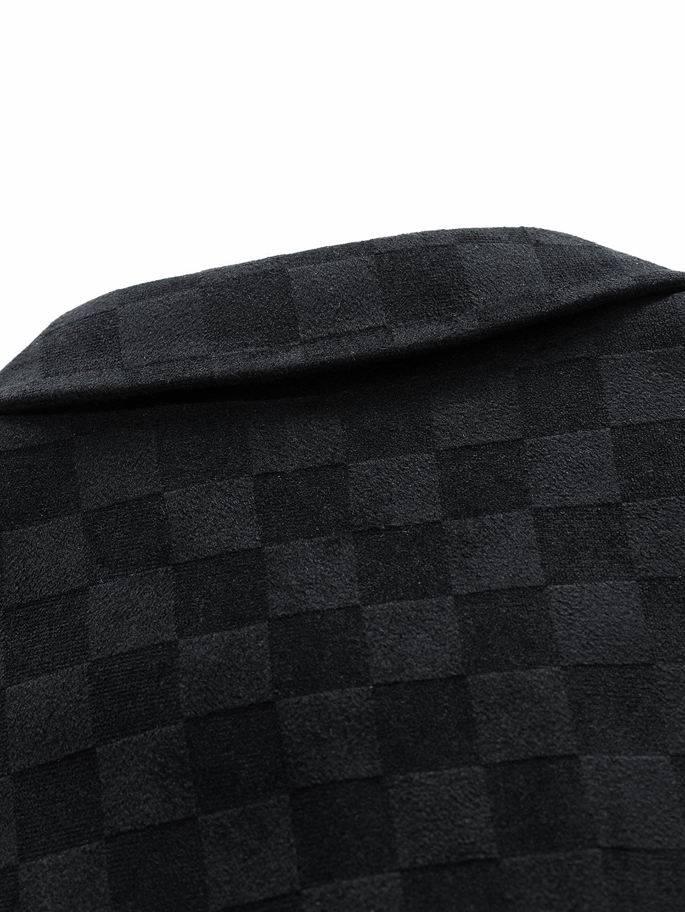 Men's Checkered Shirt Jacket Button Front Long Sleeve Pockets