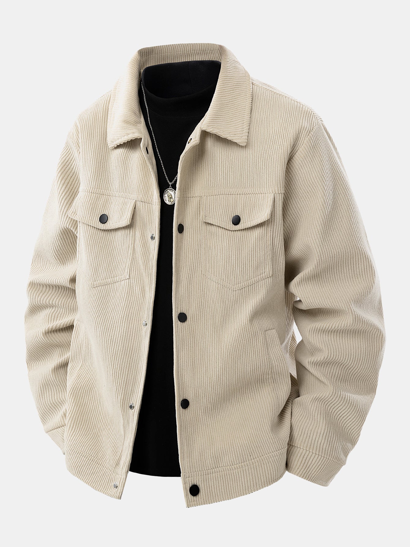 Men's Utility Shirt Jacket Long Sleeve Two Chest Pockets