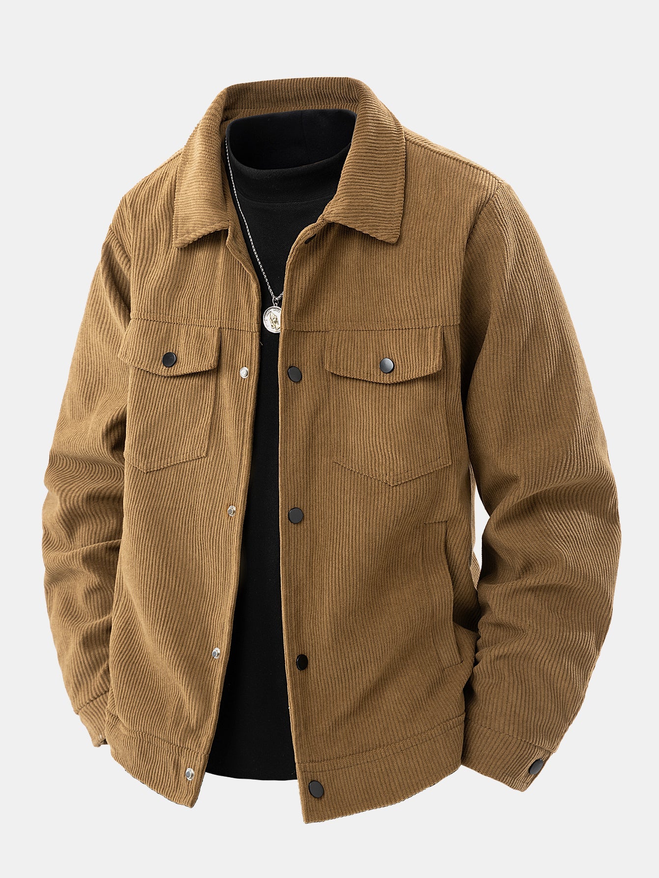 Men's Utility Shirt Jacket Long Sleeve Two Chest Pockets