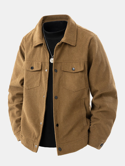 Men's Utility Shirt Jacket Long Sleeve Two Chest Pockets