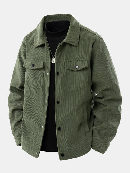 Men's Utility Shirt Jacket Long Sleeve Two Chest Pockets
