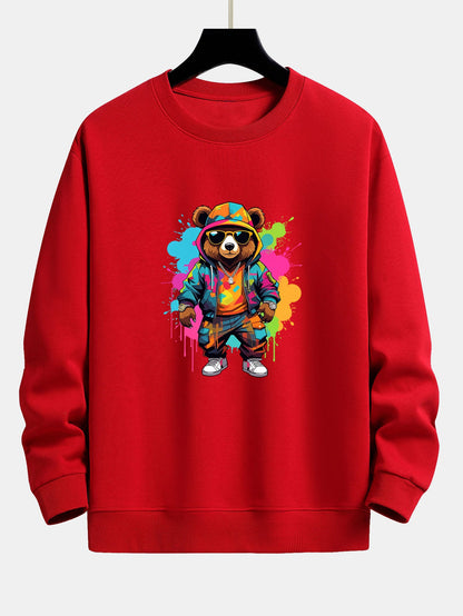 Men's Graphic Crewneck Sweatshirt Long Sleeve Pullover