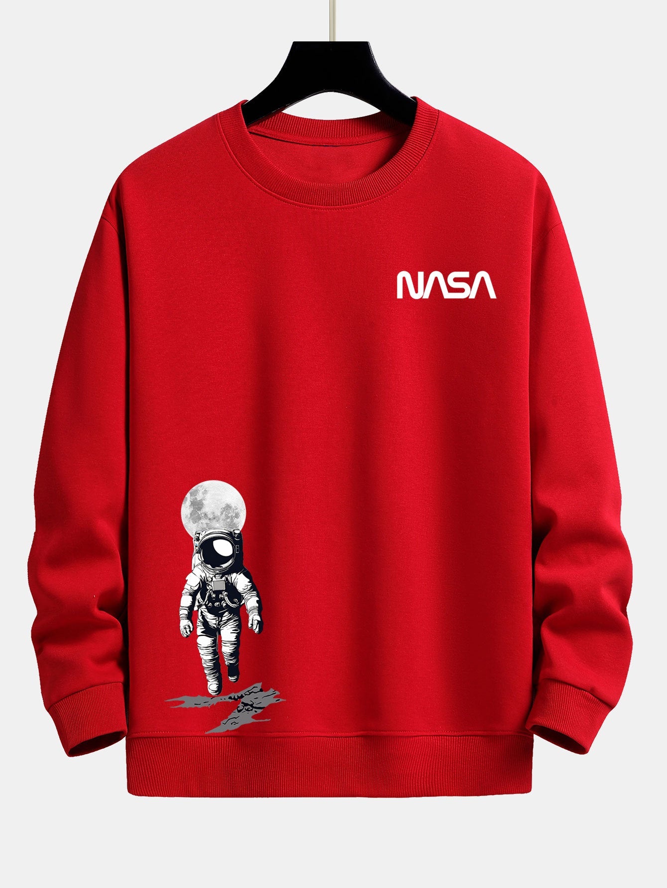 Men's NASA Space Graphic Sweatshirt Crew Neck Long Sleeve