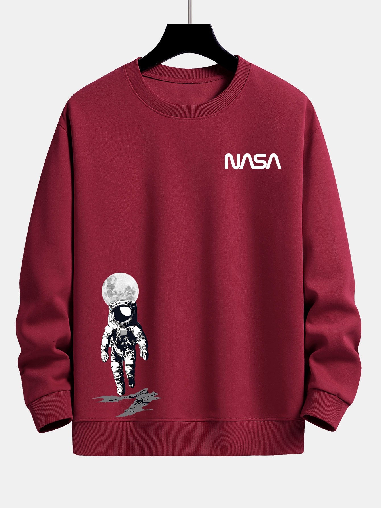 Men's NASA Space Graphic Sweatshirt Crew Neck Long Sleeve