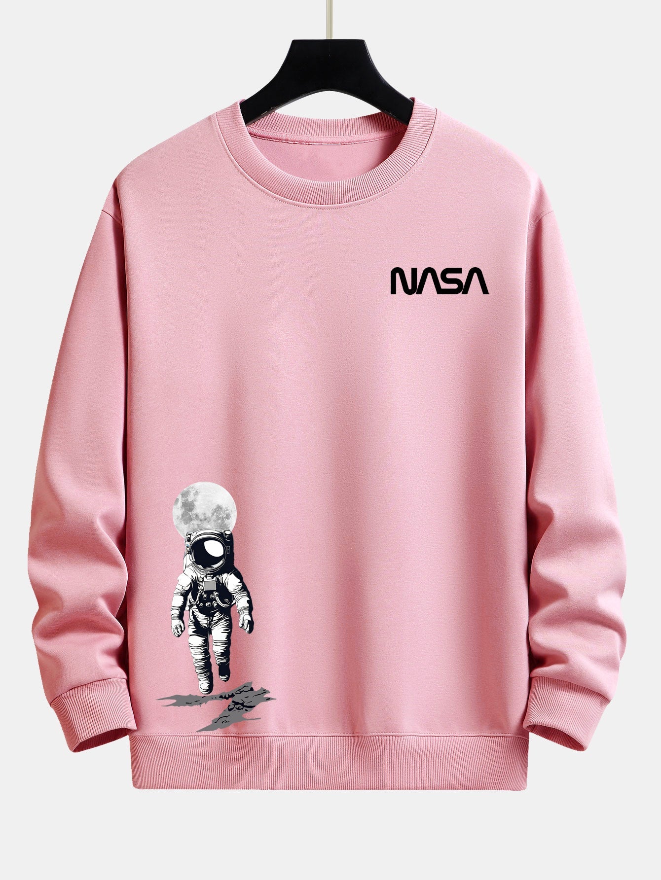 Men's NASA Space Graphic Sweatshirt Crew Neck Long Sleeve
