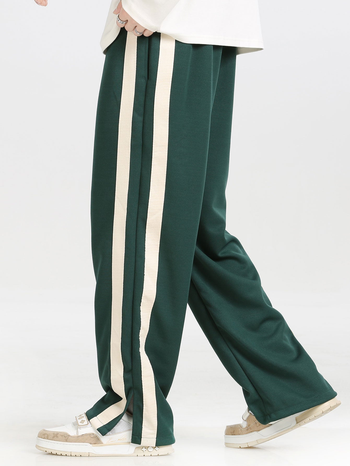 Men's Collared Pullover Sweatshirt Matching Track Pants Set