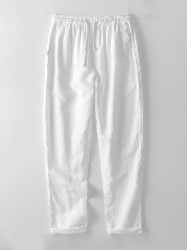 Men's Short Sleeve Textured Shirt with Drawstring Pants Set