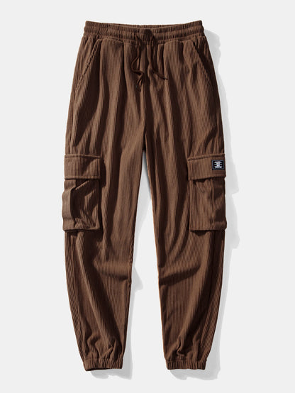 Men's Printed Jacket Cargo Pants Two Piece Set