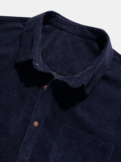 Men's Short Sleeve Polo Shirt with Button Placket