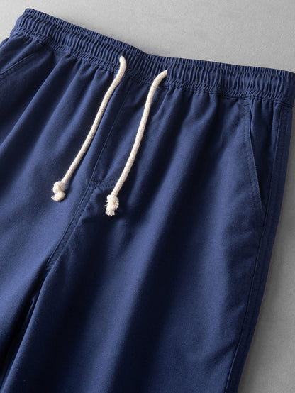 Men's Drawstring Pants Elastic Waist Straight Leg Pull On Trousers