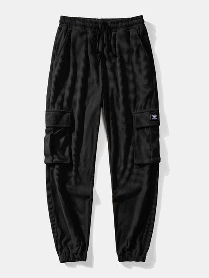 Men's Printed Jacket Cargo Pants Two Piece Set