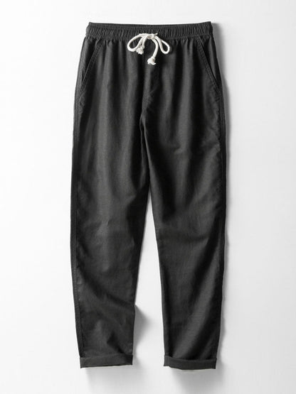 Men's Short Sleeve Textured Shirt with Drawstring Pants Set