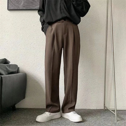 Women's Straight Leg Trousers – Loose Fit Elasticated Waist