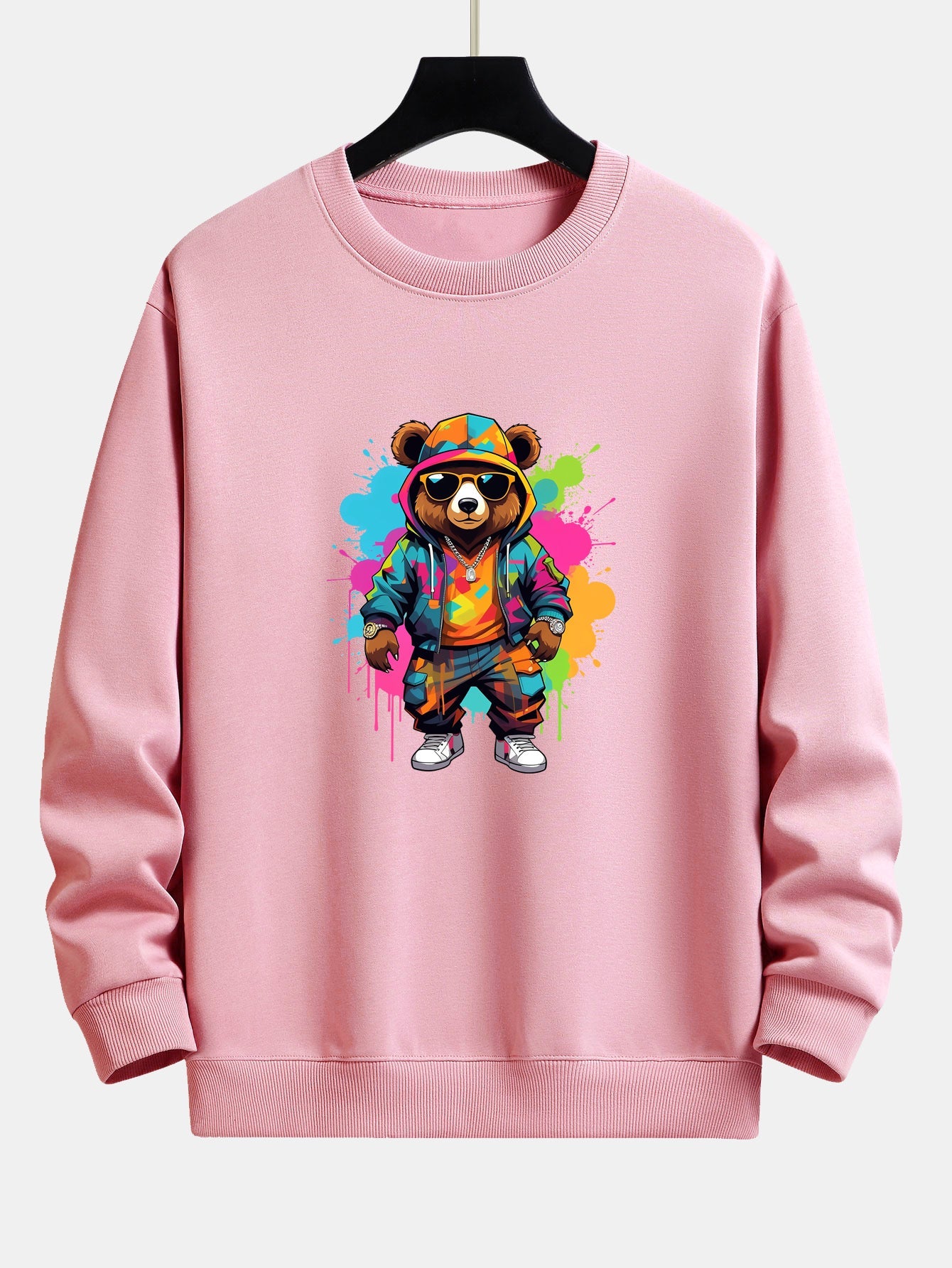 Men's Graphic Crewneck Sweatshirt Long Sleeve Pullover