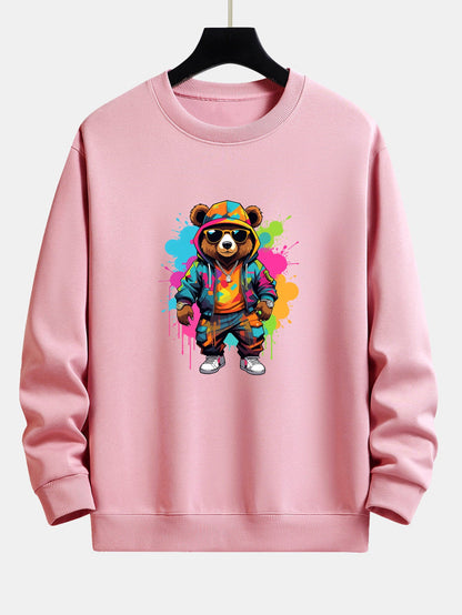 Men's Graphic Crewneck Sweatshirt Long Sleeve Pullover