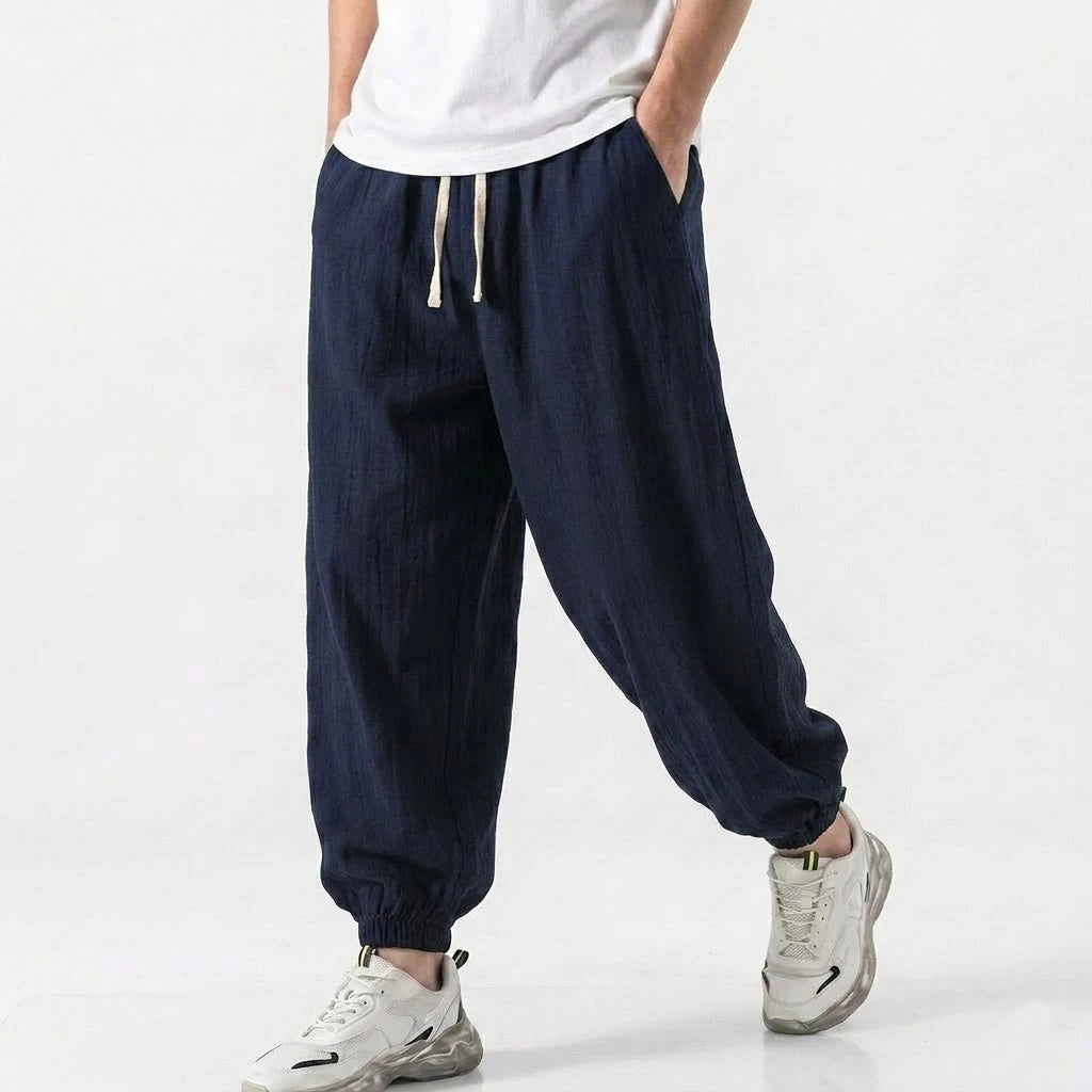 Men's Harem Trousers Loose Fit Drawstring Elasticated Cuffs
