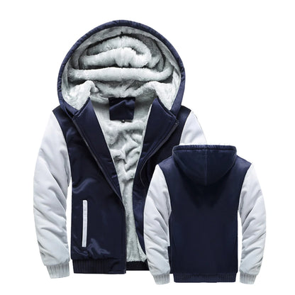Men's Hooded Jacket – Plush Lined Full Zip Front Long Sleeve Outerwear
