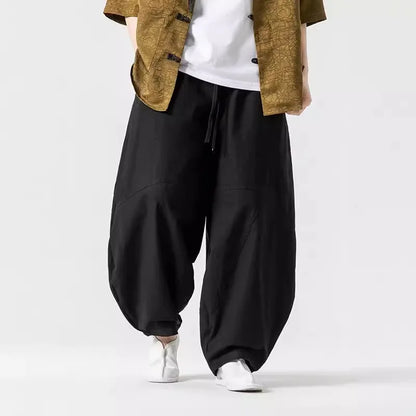 Men's Harem Trousers – Loose Fit Elasticated Waist