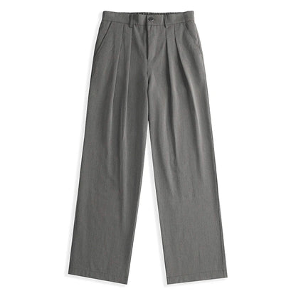 Men's Wide Leg Trousers with Pleated Front