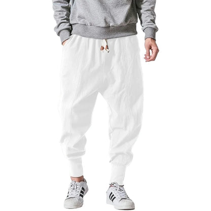 Men's Harem Joggers Loose Fit Drawstring Elasticated Cuffs