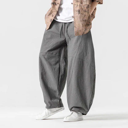 Men's Harem Trousers – Loose Fit Elasticated Waist