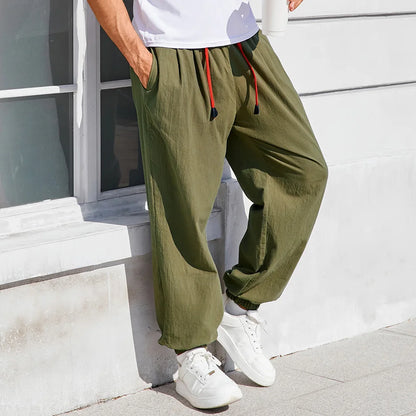 Men's Relaxed Fit Joggers with Drawstring Waist and Pockets