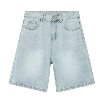 Men's Denim Shorts with Five Pocket Design