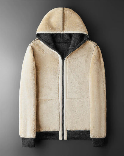 Men's Fleece Lined Hoodie – Full Zip Front Long Sleeve Hooded Jacket