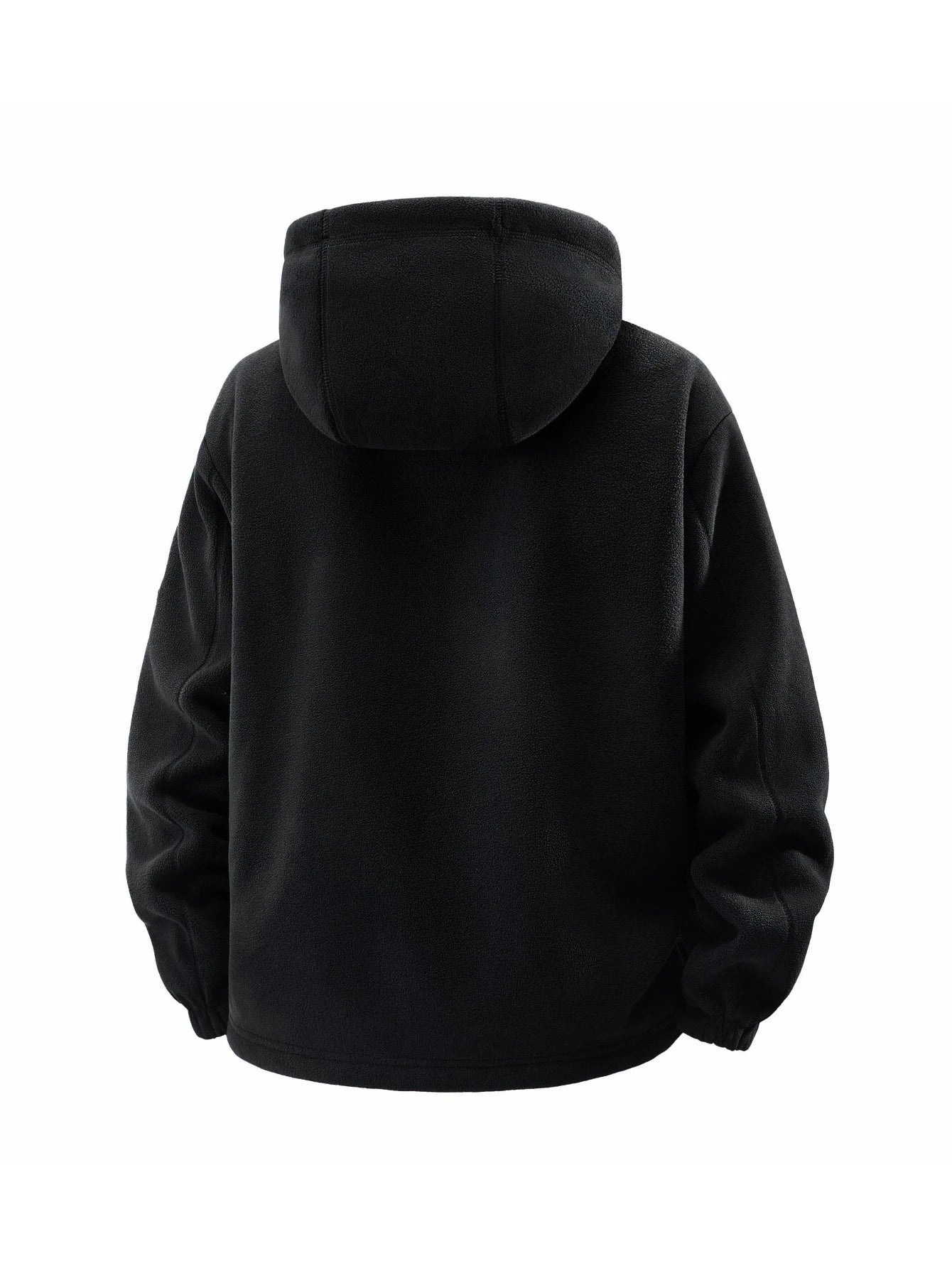Men's Sherpa Lined Jacket – Full Zip Front Stand Collar Long Sleeve Coat