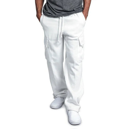 Men's Cargo Joggers Loose Fit Drawstring Multiple Pockets