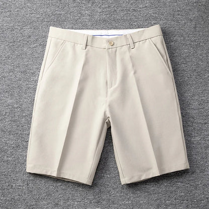 Men's Straight Leg Shorts with Button-Fastened Waist