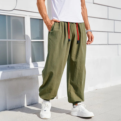 Men's Relaxed Fit Joggers with Drawstring Waist and Pockets