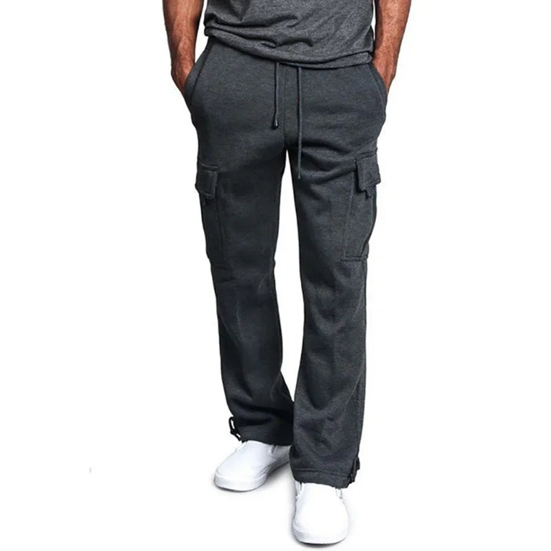 Men's Cargo Joggers Loose Fit Drawstring Multiple Pockets
