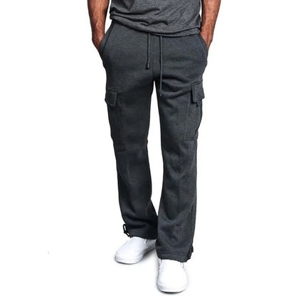 Men's Cargo Joggers Loose Fit Drawstring Multiple Pockets