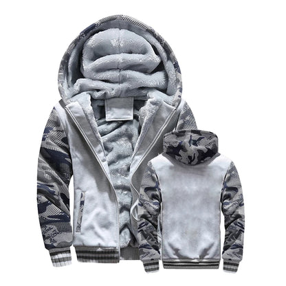 Men's Hooded Jacket – Plush Lined Full Zip Front Long Sleeve Outerwear
