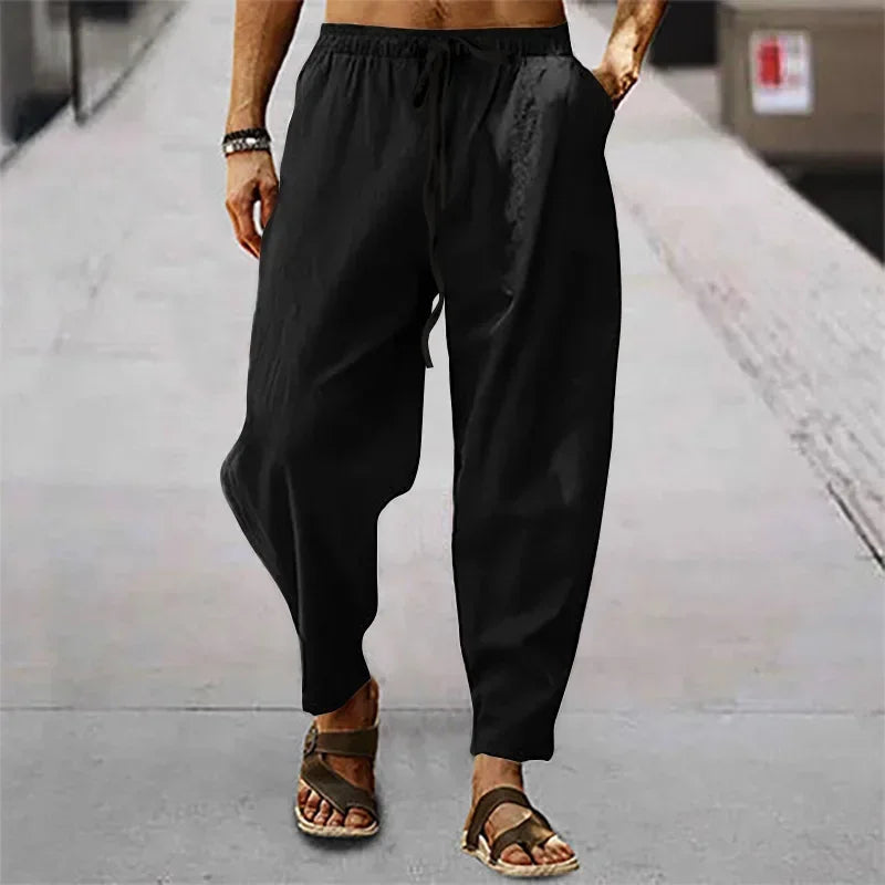 Men's Loose Fit Joggers with Drawstring Waist and Pockets
