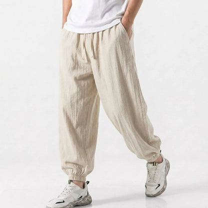 Men's Harem Trousers Loose Fit Drawstring Elasticated Cuffs