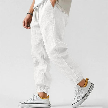 Men's Tapered Joggers with Drawstring Waist and Elastic Cuffs