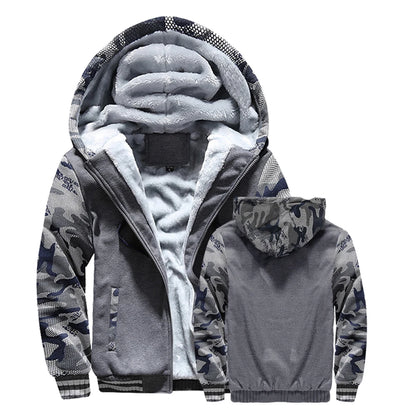 Men's Hooded Jacket – Plush Lined Full Zip Front Long Sleeve Outerwear