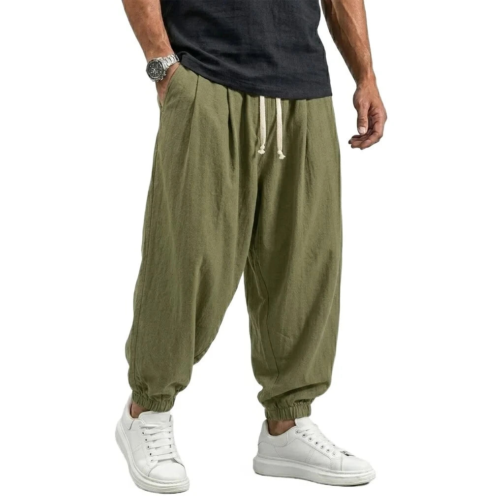Men's Harem Trousers Loose Fit Elasticated Cuffs