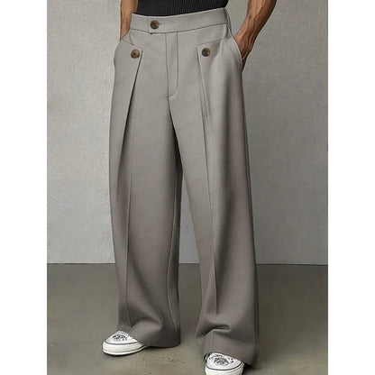 Women's Wide Leg Trousers – High Waist Pleated Tailored Fit