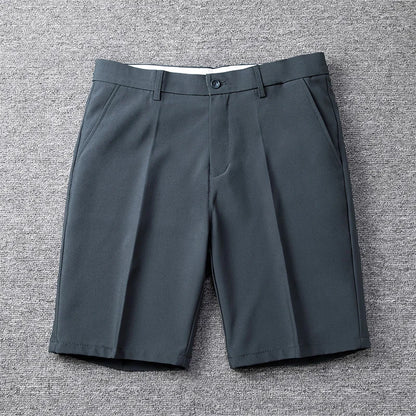 Men's Straight Leg Shorts with Button-Fastened Waist