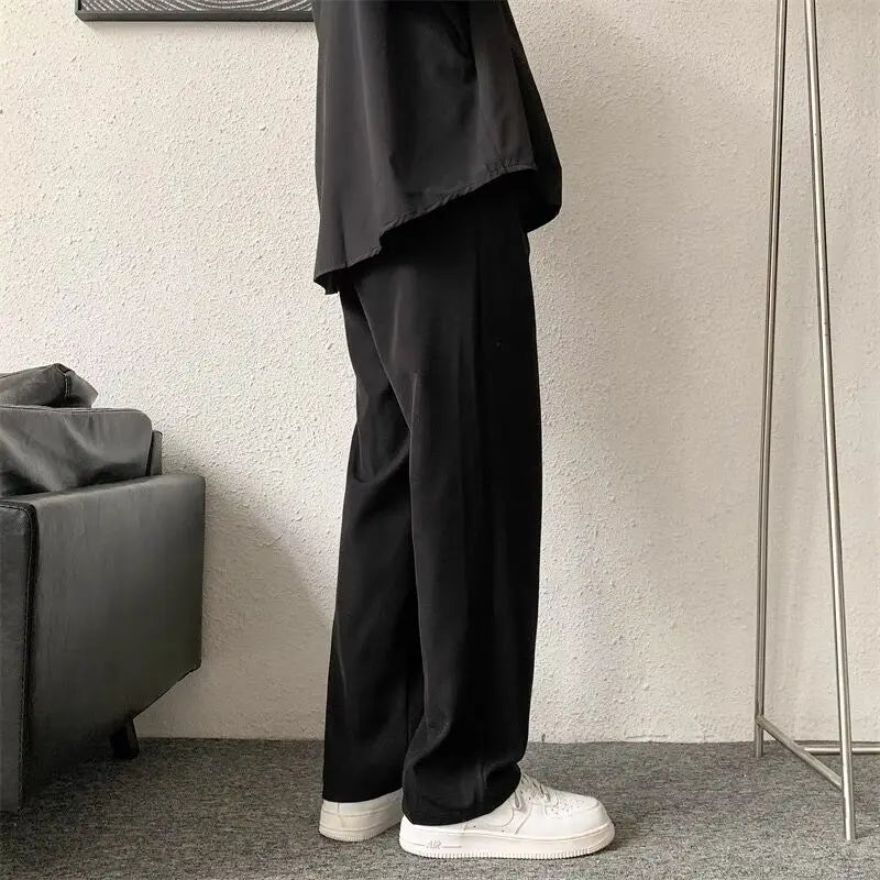 Women's Straight Leg Trousers – Loose Fit Elasticated Waist
