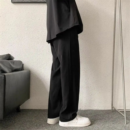 Women's Straight Leg Trousers – Loose Fit Elasticated Waist