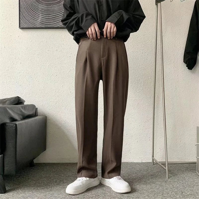 Women's Straight Leg Trousers – Loose Fit Elasticated Waist