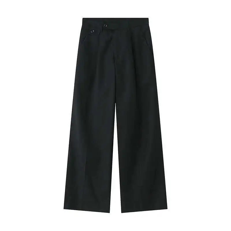 Men's Wide Leg Trousers – Loose Fit Pleated